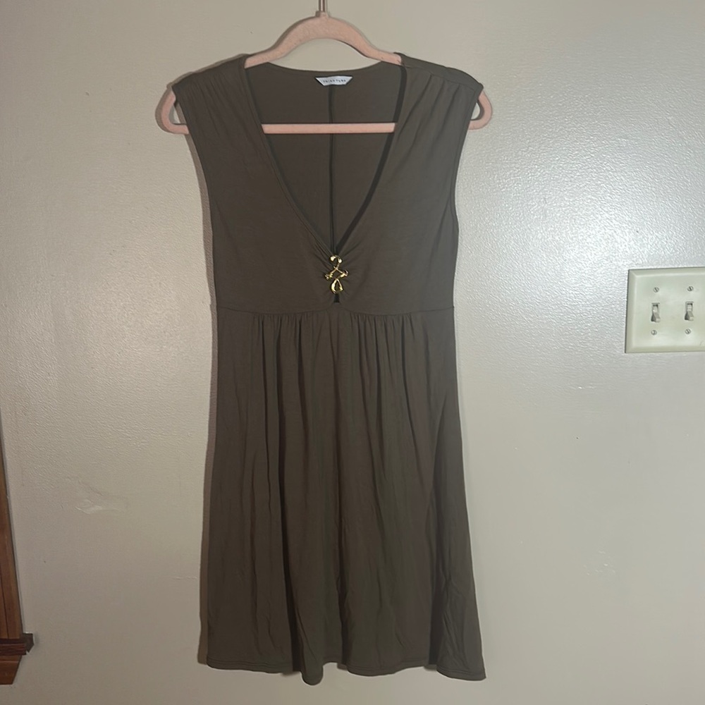 Trina Turk Olive Sleeveless‎ Dress | Medium